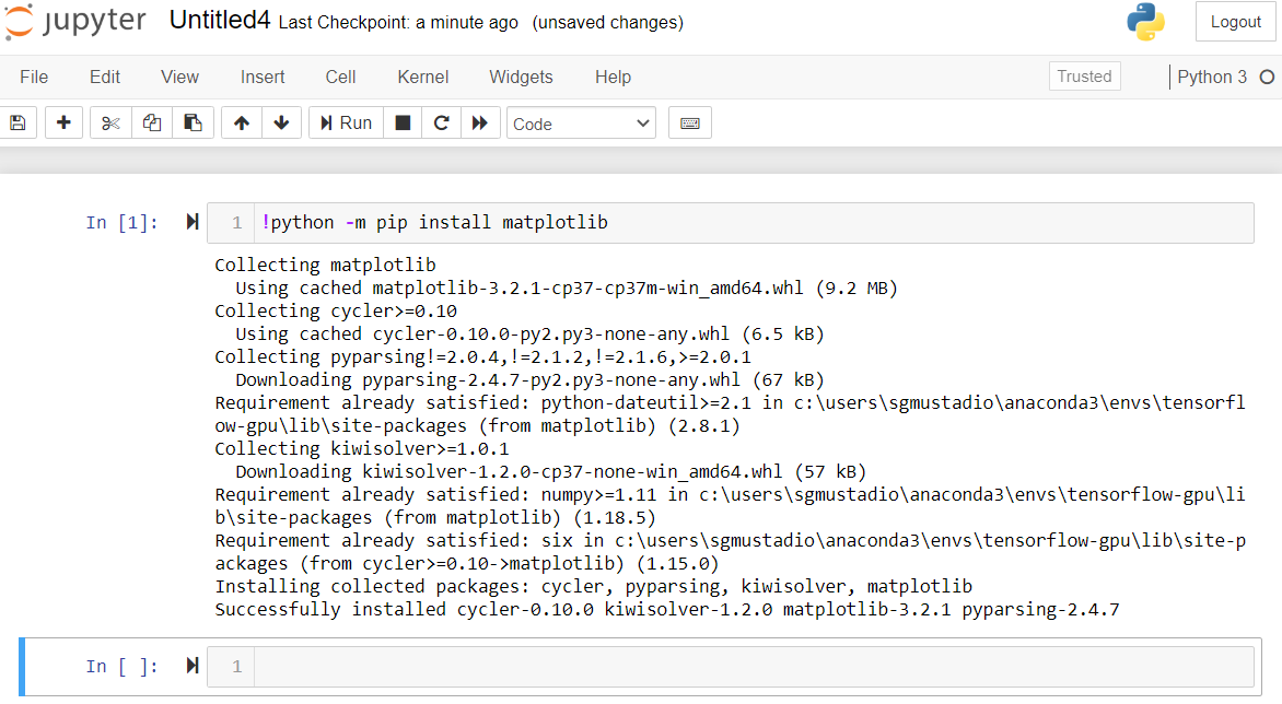 how do i install matplotlib for windows