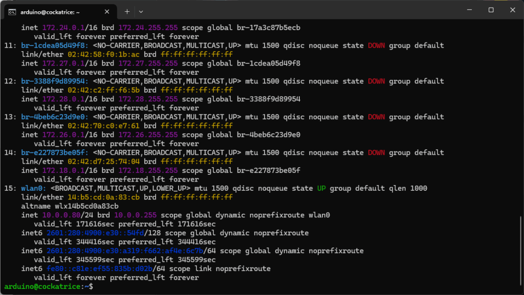Get IP address from Arduino UNO Q