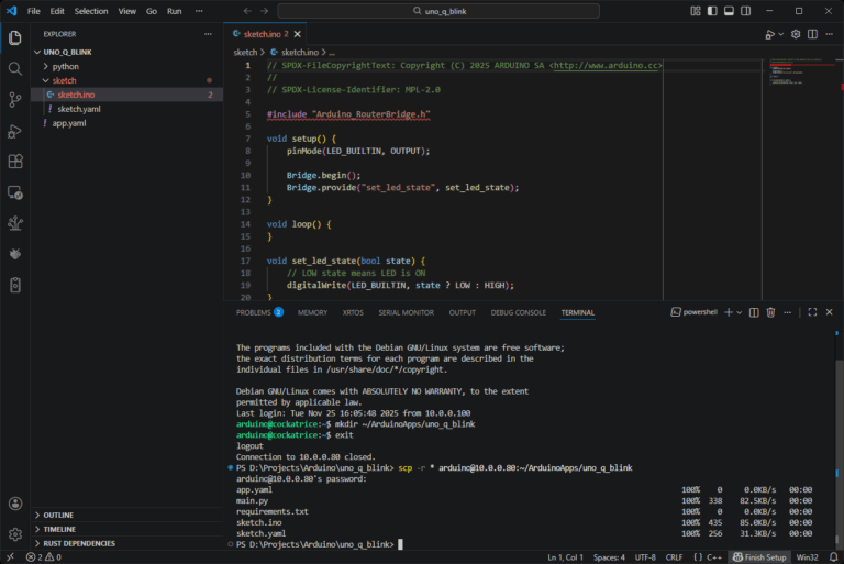 How to Use the Command Line (CLI) With the Arduino UNO Q - Shawn Hymel