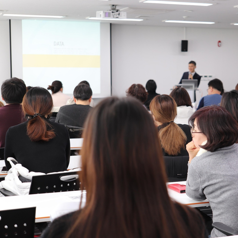 College lecture on data